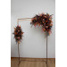 Flower Arch Arrangement in Plum, Purple, Orange, Rust & Beige | Faux Floral Archway for Wedding