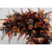 Flower Arch Arrangement in Plum, Purple, Orange, Rust & Beige | Faux Floral Archway for Wedding