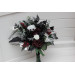 Burgundy, Black, White, Silver, and Emerald Green Wedding Bouquets – Cascading & Boho Designs