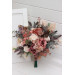 Wedding Bouquets in Beige, Terracotta, Blush Pink & Dusty Rose |Faux Bridal & Bridesmaid Bouquets