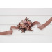Beige, Terracotta, Blush Pink & Dusty Rose Boutonnieres & Wrist Corsages – Faux Wedding Accessories