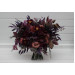 Moody Wedding Bouquet – Faux Bridal Flowers in Purple, Black & Dusty Rose