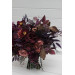 Moody Wedding Bouquet – Faux Bridal Flowers in Purple, Black & Dusty Rose