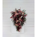 Cascading Wedding Bouquet – Faux Bridal Flowers in Burgundy, Dusty Rose & Blush Pink