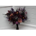 Moody Wedding Bouquet – Faux Bridal Flowers in Purple, Black & Dusty Rose