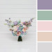 Pastel Bridal Bouquet – Faux Wedding Flowers in Turquoise, Lilac, Blush Pink & White