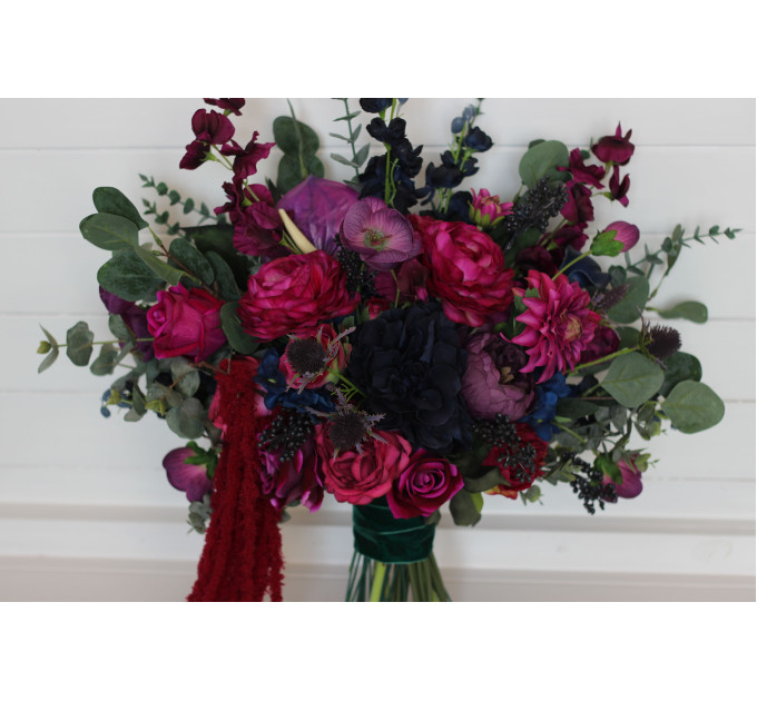 Jewel-Tone Wedding Bouquets – Faux Bridal & Bridesmaid Flowers in Deep Rich Colors