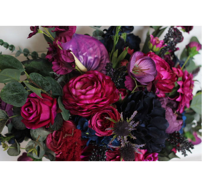 Jewel-Tone Wedding Bouquets – Faux Bridal & Bridesmaid Flowers in Deep Rich Colors
