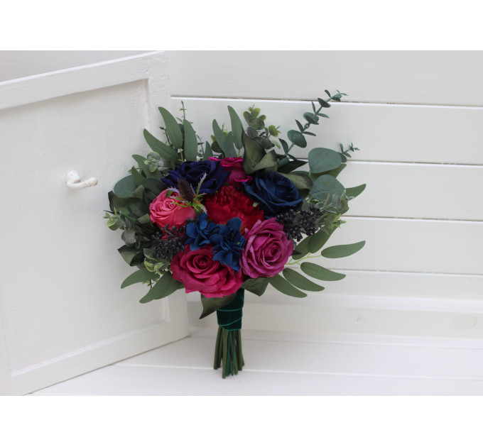 Jewel-Tone Wedding Bouquets – Faux Bridal & Bridesmaid Flowers in Deep Rich Colors