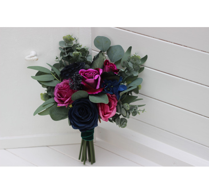 Jewel-Tone Wedding Bouquets – Faux Bridal & Bridesmaid Flowers in Deep Rich Colors