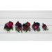 Jewel-Tone Wedding Boutonnieres & Wrist Corsages – Faux Floral Accessories in Deep Rich Colors