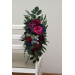 Jewel-Tone Aisle Flowers – Faux Wedding Décor in Navy, Magenta & Emerald