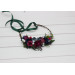 Jewel-Tone Flower Crown – Faux Floral Hair Wreath in Navy, Magenta & Emerald
