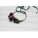 Jewel-Tone Flower Crown – Faux Floral Hair Wreath in Navy, Magenta & Emerald