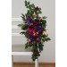 Jewel-Tone Aisle Flowers – Faux Purple, Magenta & Gold Floral Décor for Weddings