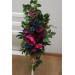 Large Jewel-Tone Aisle Flowers – Faux Wedding Décor in Burgundy, Navy, Magenta & Emerald