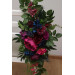 Large Jewel-Tone Aisle Flowers – Faux Wedding Décor in Burgundy, Navy, Magenta & Emerald