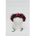 Navy, Magenta, Fuchsia, Purple & Emerald Flower Crown – Faux Floral Hair Wreath for Bride or Flower Girl