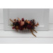 Purple, Burgundy, Beige & Cinnamon Flower Comb – Faux Floral Hairpiece for Bride or Bridesmaid