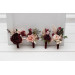 Burgundy & Blush Pink Wedding Boutonnieres & Wrist Corsages – Faux Floral Accessories