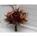 Wedding Bouquets in Burgundy, Deep Red & Burnt Orange – Faux Bridal Flowers