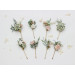 Set of 8 Sage Green & Blush Pink Flower Hair Pins – Faux Wedding Hair Accessories