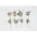 Set of 8 Sage Green & Blush Pink Flower Hair Pins – Faux Wedding Hair Accessories