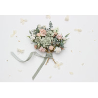  Set of 8 hair pins in sage green and blush pink color scheme. Flower hair pins. Hair accessories. Flower accessories for wedding.  Bridesmaid gift.  5423