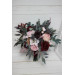 Wedding Bouquets in Burgundy & Dusty Pink | Faux Cascading Bridal & Bridesmaid Bouquets