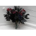 Simple Wedding Table Flowers – Mini Bouquet in Burgundy, Black, Blue & Purple