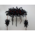 Gothic Wedding Arbor Flowers – Burgundy, Black, Blue & Purple Halloween Floral Archway