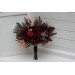 Rust, Burgundy, Cinnamon & Orange Bridesmaid Bouquet – Faux Fall Wedding Flowers