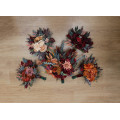 Rust, Burgundy, Cinnamon & Orange Bridesmaid Bouquet – Faux Fall Wedding Flowers