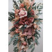 Dusty Rose & Blush Pink Flower Arch Arrangement – Faux Floral Arbor for Weddings