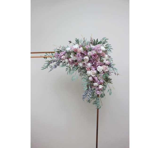 Flower Arch Arrangement in Lilac & White | Faux Floral Archway for Wedding