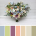 Pastel Wildflower Bridal Bouquet – Faux Wedding Flowers in Dusty Blue, Peach, Lilac & Cream