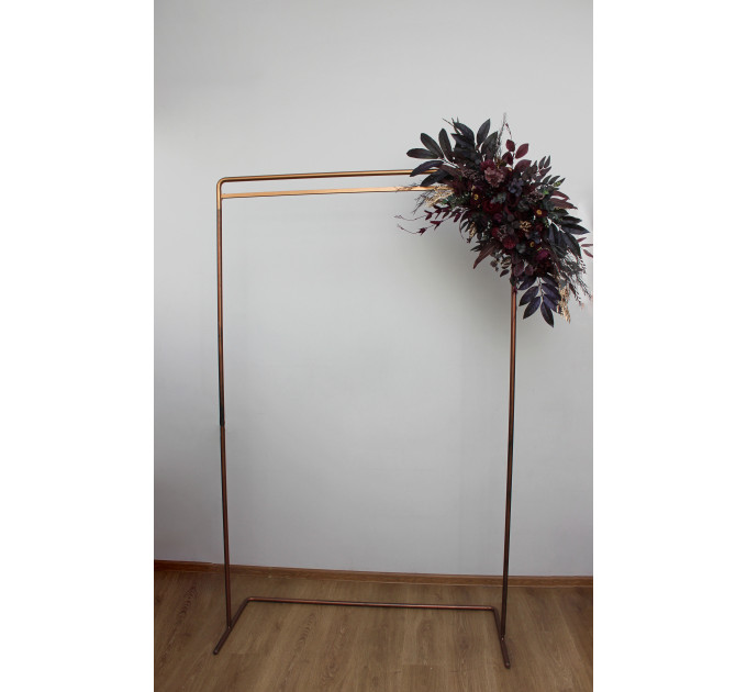 Deep Purple, Burgundy & Gold Flower Arch Arrangement – Faux Floral Arbor for Weddings