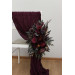 Purple, Burgundy & Gold Aisle Flowers – Elegant Faux Wedding Decor