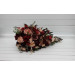 Cascading Bridal Bouquet in Red, Burgundy, Dusty Rose & Peach – Faux Flowers for Fall Weddings
