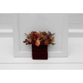 Rust, Burgundy, Brown & Orange Pocket Boutonniere – Warm Faux Floral Accessory