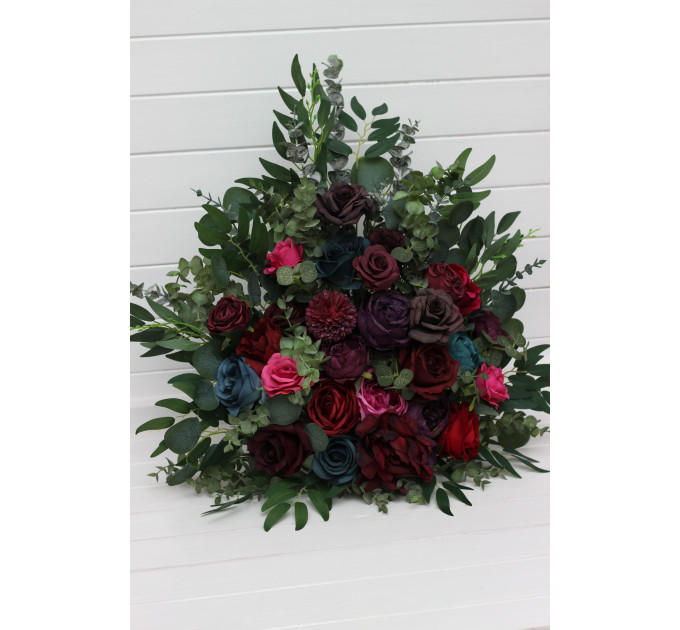 Purple, Teal, Red & Magenta Standing Flowers – Jewel-Tone Faux Wedding Decorations
