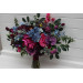 Purple, Magenta & Dusty Blue Bridal Bouquet – Jewel-Tone Faux Wedding Flowers