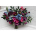 Purple, Magenta & Dusty Blue Bridal Bouquet – Jewel-Tone Faux Wedding Flowers