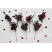 Purple, Burgundy & Black Hair Pins – Gothic Wedding Floral Hair Accessories Set