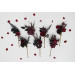 Purple, Burgundy & Black Hair Pins – Gothic Wedding Floral Hair Accessories Set
