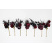 Purple, Burgundy & Black Hair Pins – Gothic Wedding Floral Hair Accessories Set