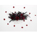 Purple, Burgundy & Black Flower Combs – Gothic Wedding Hair Accessories