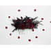Purple, Burgundy & Black Flower Combs – Gothic Wedding Hair Accessories