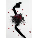 Purple, Burgundy & Black Wrist Corsage – Gothic Faux Flower Bracelet