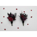 Burgundy, Purple & Black Boutonniere Set – Gothic Wedding Buttonholes